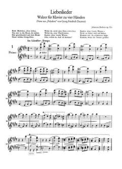 Liebeslieder op. 52a von Johannes Brahms 