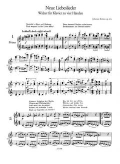 Neue Liebeslieder op. 65a von Johannes Brahms 