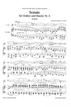 Sonate Nr. 3 d-moll op. 108 von Johannes Brahms 
