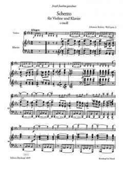 Scherzo c-moll WoO post. 2 von Johannes Brahms 