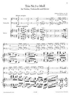 Klaviertrio Nr. 3 c-Moll op. 101 (Johannes Brahms) 