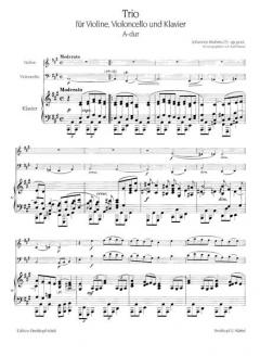Klaviertrio A-dur op. post. (Johannes Brahms) 