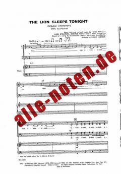 The Lion Sleeps Tonight 