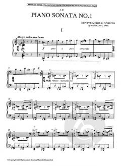 Sonate Nr. 1 op. 6 von Henryk Mikołaj Górecki 