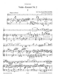 Violinkonzert Nr. 2 Wk 50 von Johann Nepomuk David im Alle Noten Shop kaufen