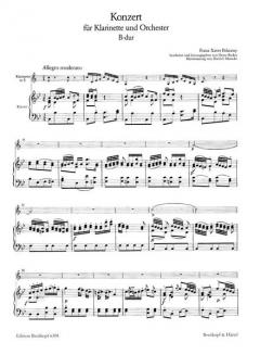 Klarinettenkonzert B-Dur von Franz Xaver Pokorny 