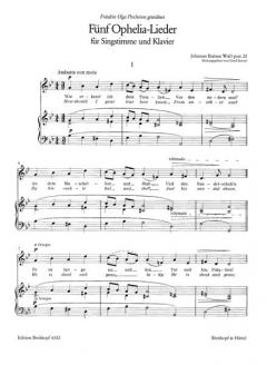 5 Ophelia-Lieder von Johannes Brahms 