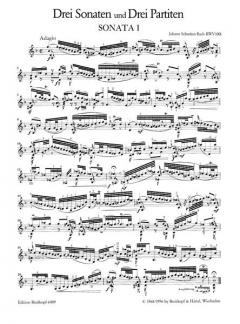 3 Sonaten und 3 Partiten von Johann Sebastian Bach 