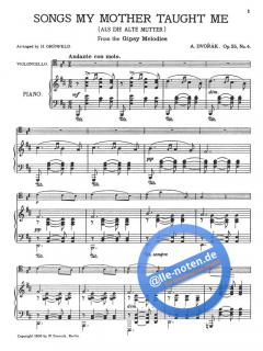 Als die alte Mutter sang op. 55/4 von Antonín Dvorák 