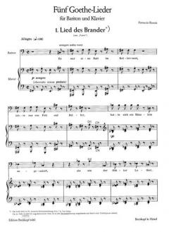 5 Goethe-Lieder von Ferruccio Busoni 