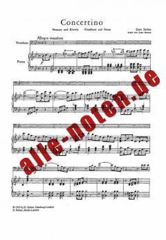 Concertino B-Dur von Ernest Sachse für Posaune (Bass-Schlüssel) und Orchester im Alle Noten Shop kaufen