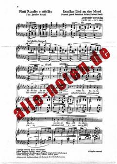 Rusalkas Lied an den Mond op. 114 von Antonín Dvorák 