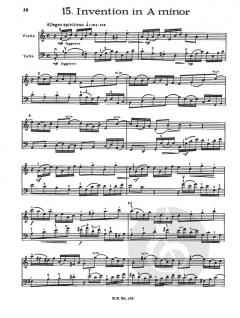 20 Duette von Johann Sebastian Bach für Violine und Violoncello im Alle Noten Shop kaufen (Partitur)