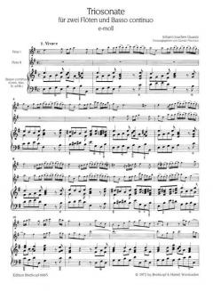Triosonate e-Moll von Johann Joachim Quantz 