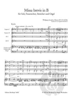 Missa brevis in B-dur KV 275 (W.A. Mozart) 