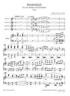 Konzertstück F-dur op. 86 von Robert Schumann für 4 Hörner und Klavier