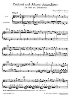 Duett mit zwei obligaten Augengläsern WoO 32 von Ludwig van Beethoven 