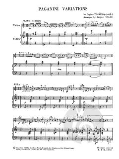 Paganini Variations op. posth. von Eugene Ysaye für Violine und Klavier im Alle Noten Shop kaufen