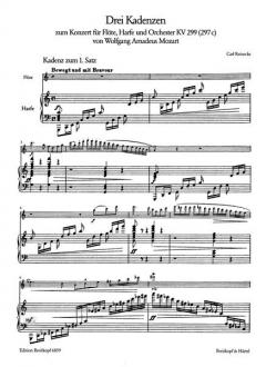 3 Kadenzen zu W.A. Mozarts Konzert C-Dur KV299 (297c) (Carl Reinecke) 