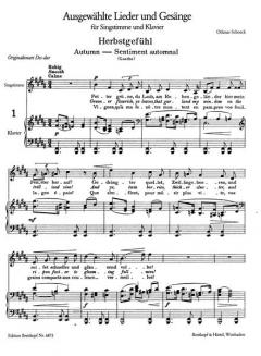 Ausgewählte Lieder und Gesänge Band 1 von Othmar Schoeck 