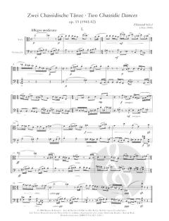 Zwei chassidische Tänze op. 15 von Zikmund Schul 