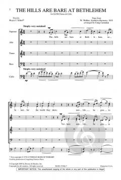 The hills are bare At Bethlehem 