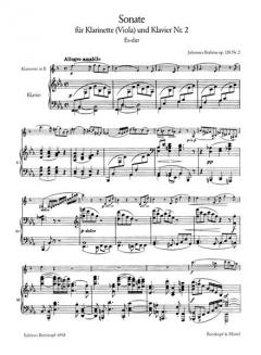 Sonate Nr. 2 Es-dur op. 120/2 von Johannes Brahms 