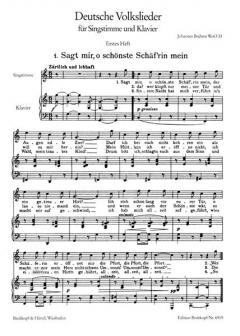 Deutsche Volkslieder Band 1 von Johannes Brahms 