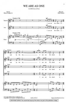 We are as one (Mary Goetze) 