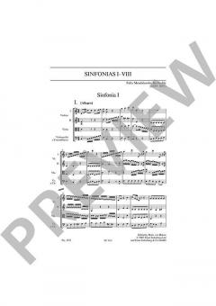 Sinfonias I-VIII von Felix Mendelssohn Bartholdy 