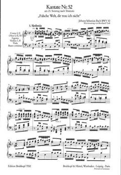 Falsche Welt, dir trau ich nicht (J.S. Bach) 