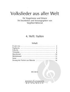 Volkslieder aus aller Welt: Italien von Siegfried Behrend 
