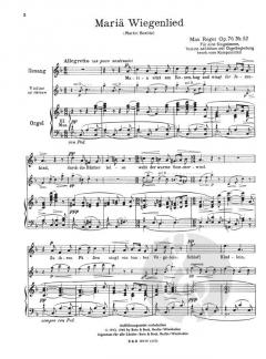 Mariä Wiegenlied op. 76 Nr. 52 (Max Reger) 
