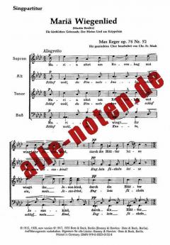 Mariä Wiegenlied (Max Reger) 