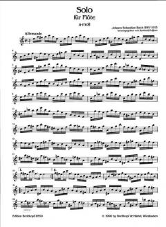 Solo a-Moll BWV 1013 von Johann Sebastian Bach 