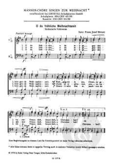 Männerchöre singen zur Weihnacht (Franz Josef Breuer) 