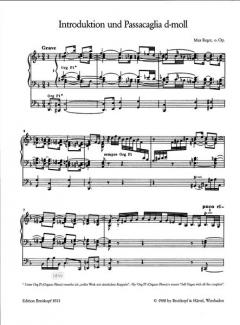 Introduktion und Passacaglia d-moll o. op.  von Max Reger 