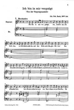 Ich bin in mir vergnügt BWV 204 von Johann Sebastian Bach 