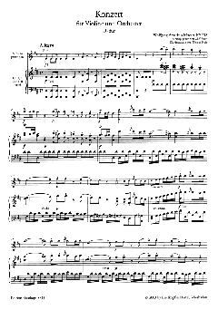 Violinkonzert D-Dur KV 218 von Wolfgang Amadeus Mozart im Alle Noten Shop kaufen