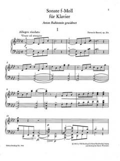 Sonate f-moll op. 20a von Ferruccio Busoni 