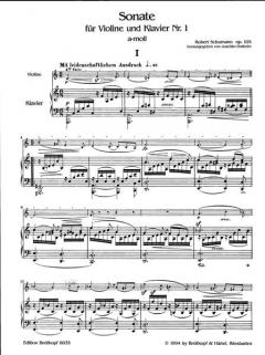Sonate Nr. 1 a-moll op. 105 von Robert Schumann 