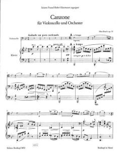 Canzone B-Dur op. 55 von Max Bruch 