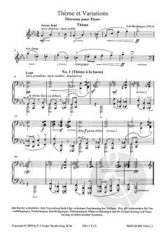 Thème et Variations von Lili Boulanger 
