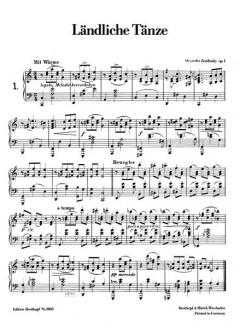 Ländliche Tänze op. 1 von Alexander von Zemlinsky 