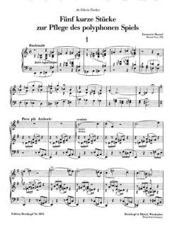 5 kurze Stücke zur Pflege des polyphonen Spiels von Ferruccio Busoni 