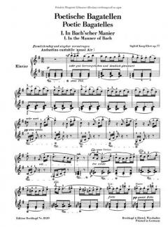 Poetische Bagatellen op. 77 Heft 1 von Sigfrid Karg-Elert 