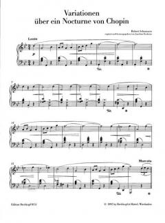 Variationen über ein Nocturne von Chopin von Joachim Draheim 