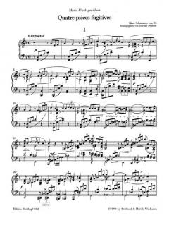 Quatre Pièces Fugitives op. 15 von Joachim Draheim 