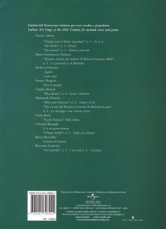 Liriche Del Novecento Italiano Per Voce Media 