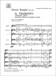 Tramonto Poemetto Lirico per Mezzosoprano e Quartetto D'archi (Ottorino Respighi) 